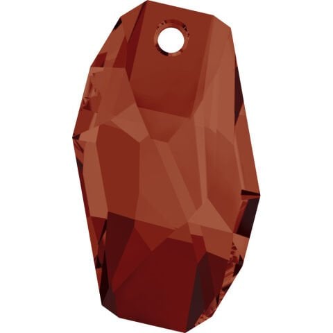 Swarovski 6673 Meteor 28mm Crystal Red Magma (001REDM) - Sarkıt Şekilli Tek Delikli Kırmızı Renkli Kolye Ucu