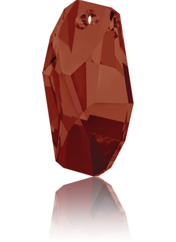 Swarovski 6673 Meteor 28mm Crystal Red Magma (001REDM) - Sarkıt Şekilli Tek Delikli Kırmızı Renkli Kolye Ucu