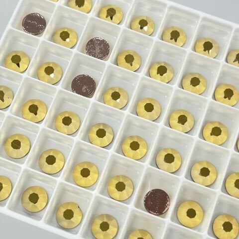 Swarovski 2078 Hotfix SS34 Crystal Aurum (001AUR) - Koyu Altın Renkli Ütüyle Yapıştırılan Kristal Taş