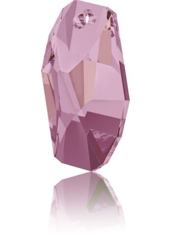 Swarovski 6673 Meteor 28mm Crystal Lilac Shadow (001LISH) - Sarkıt Şekilli Tek Delikli Mor Renkli Kolye Ucu