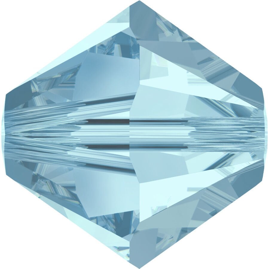 Celestial 4mm Bicone Piramit Boncuk Aquamarine (202) - Soluk Mavi Yeşili Renkli Boncuk