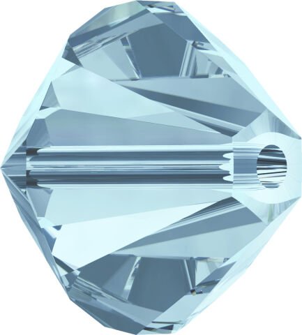 Celestial 4mm Bicone Piramit Boncuk Aquamarine (202) - Cam Mavi Renkli Boncuk