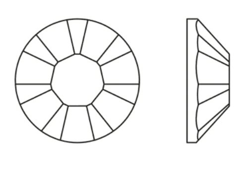 Swarovski 2028 Altı Düz SS30 Crystal Golden Shadow (001GSHA) - Altın Renkli Kristal Taş