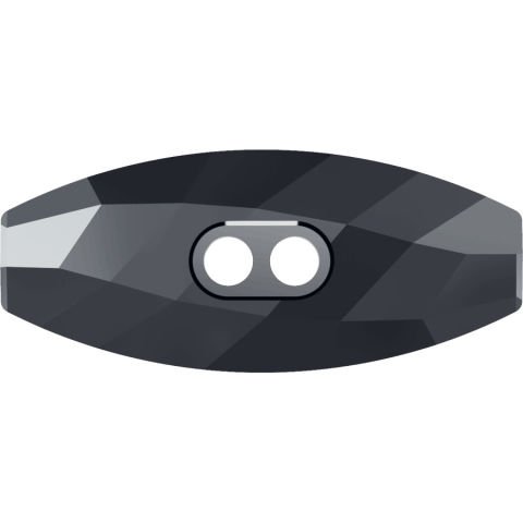 Swarovski 3024 Düğme 23mm Jet Hematite (280HEM) Foyasız - Metalik Siyah Renkli Düğme