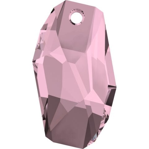 Swarovski 6673 Meteor 38mm Crystal Antique Pink (001ANTP) - Sarkıt Şekilli Tek Delikli Pembe Renkli Kolye Ucu
