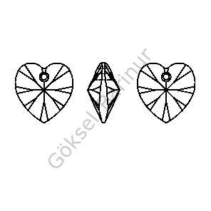 6228 14mm Chrysolite Opal (294) - Opal Açık Yeşil Kalp Kolye Ucu