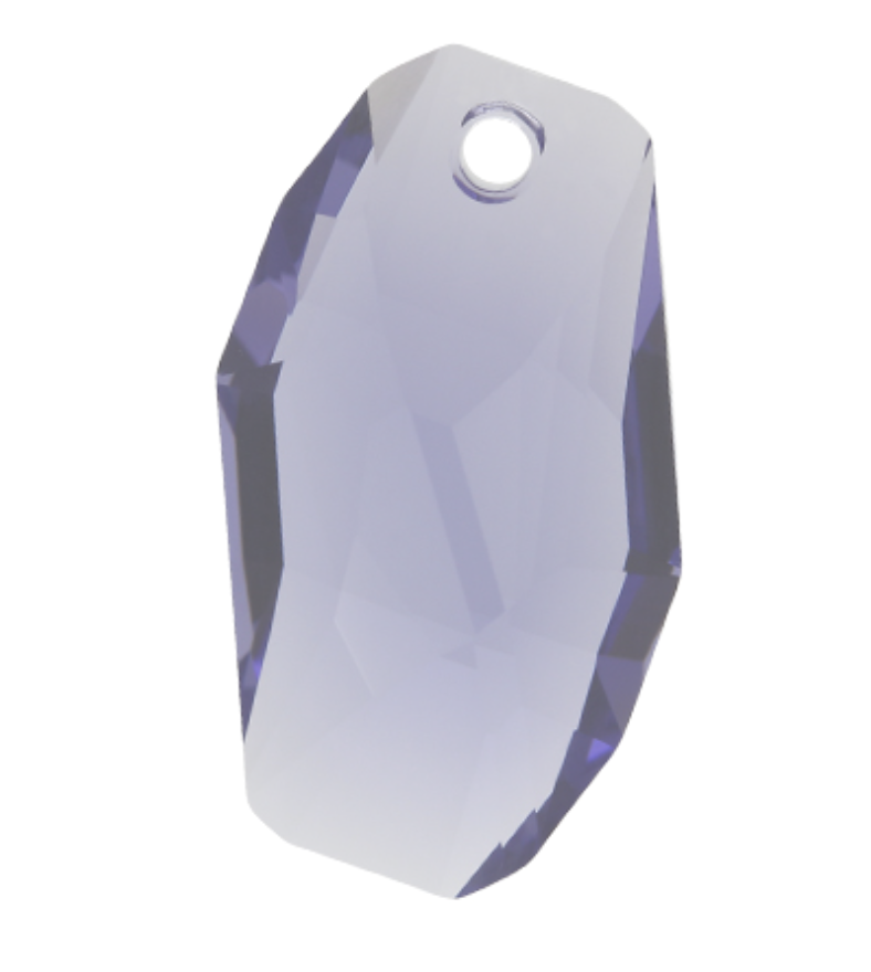 Swarovski 6673 Meteor 28mm Tanzanite (539) - Sarkıt Şekilli Tek Delikli Koyu Mavi Renkli Kolye Ucu