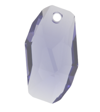 Swarovski 6673 Meteor 28mm Tanzanite (539) - Sarkıt Şekilli Tek Delikli Koyu Mavi Renkli Kolye Ucu
