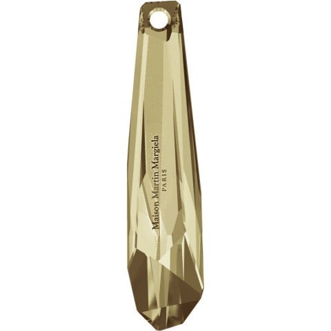 Swarovski 6016/G Sarkıt 30mm Crystal Golden Shadow V (001GSHAV)  - Çok Kesimli Parlak Altın Renkli Kolye Ucu