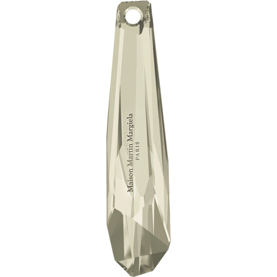 Swarovski 6016/G Sarkıt 30mm Crystal Silver Shade V (001SSHA)  - Çok Kesimli Parlak Gümüş Renkli Kolye Ucu