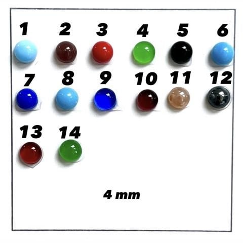 Kapşon Taş 4mm Yuvarlak - 500 veya 1000 Adet - Renk Seçenekleri Mevcuttur