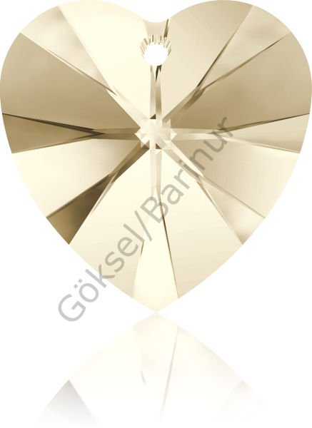 6228 14mm Light Silk (261) - Açık Krem Kalp Kolye Ucu