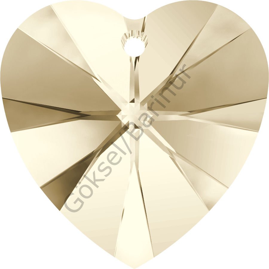 6228 14mm Light Silk (261) - Açık Krem Kalp Kolye Ucu