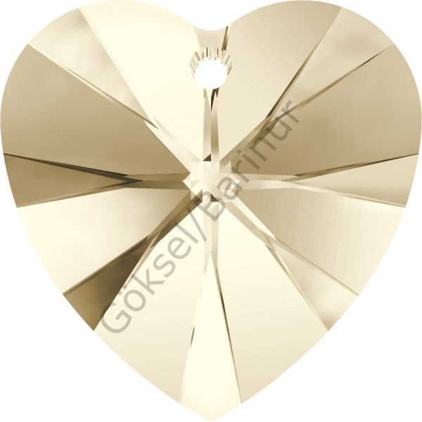 6228 14mm Light Silk (261) - Açık Krem Kalp Kolye Ucu