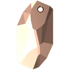 Swarovski 6673 Meteor 38mm Crystal Rose Gold 2X (ROGL2) - Sarkıt Şekilli Tek Delikli Pembe Altın Renkli Kolye Ucu