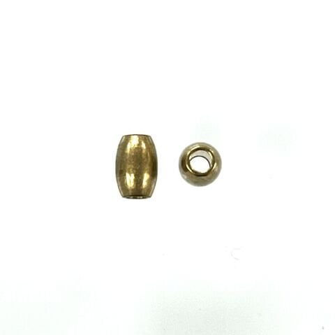 Oval Pirinç Metal Boncuk 3,5mm x 5 mm - Ham