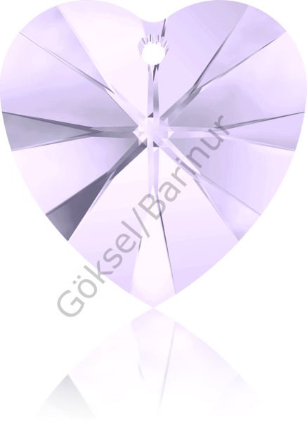 6228 14mm Smoky Mauve (265) - Leylak Kalp Kolye Ucu