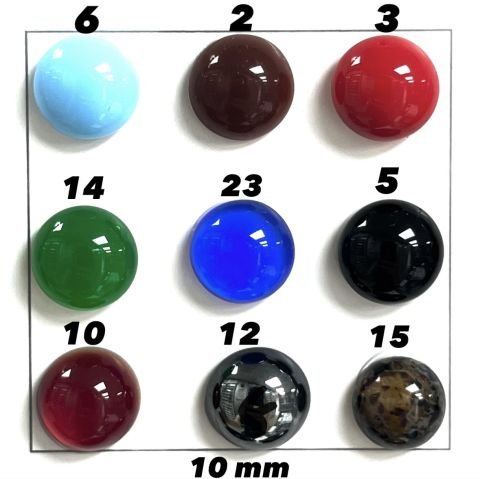 Kapşon Taş 10mm Yuvarlak - 100 veya 500 Adet - Renk Seçenekleri Mevcuttur