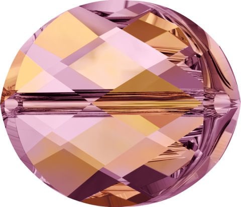 Swarovski 5050 Oval Boncuk 14x10mm Crystal Astral Pink (001API) - Turuncu Pembe Karışık Renkli Boncuk