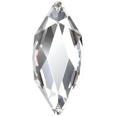 Swarovski 2201 Marquise 4x1,8mm Crystal (001) F - İnce Mekik Şekilli Beyaz Mini Camtaş