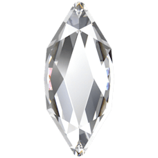 Swarovski 2201 Marquise 4x1,8mm Crystal (001) F - İnce Mekik Şekilli Beyaz Mini Camtaş