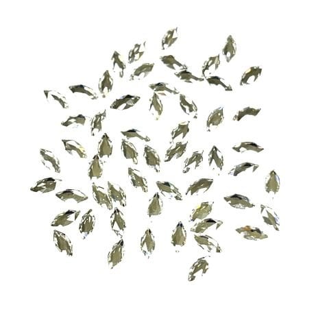 Swarovski 2201 Marquise 4x1,8mm Crystal (001) F - İnce Mekik Şekilli Beyaz Mini Camtaş