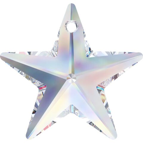 Swarovski 6714 Yıldız 20mm Crystal AB (001AB) - Janjan Kolye Ucu