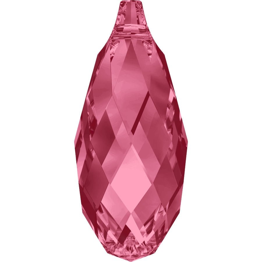 Swarovski 6010 13x6,5mm Indian Pink (289) Pembe Damla Kolye Ucu
