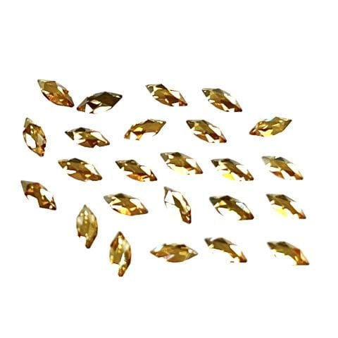 Swarovski 2201 Marquise 4x1,8mm Crystal Golden Shadow (001GSHA) F - Mekik Şekli Altın Parlak Mini Kristal Taş