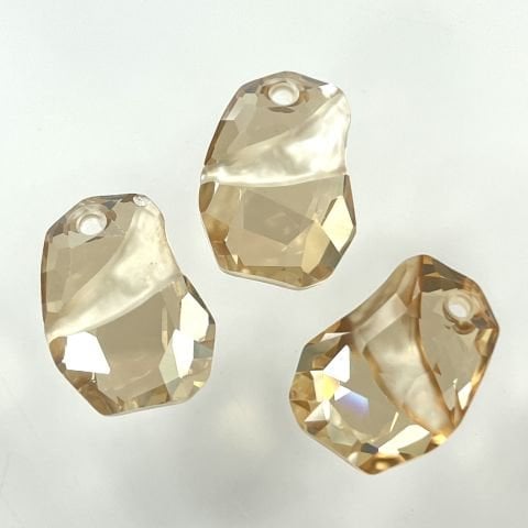 Swarovski 6191 Divine Rock 19mm Crystal Golden Shadow (001GSHA) - Çok Kesimli Parlak Altın Kolye Ucu