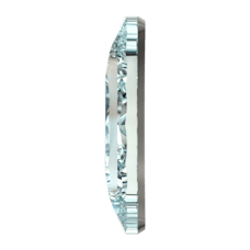 Swarovski 2813 8x5,5mm Light Azore Moonlight (361) F - Hilal Şeklinde Açık Mavi Ayışığı Efektli Kristal Taş