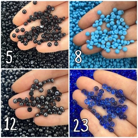 Kapşon Taş 4,5mm Yuvarlak - 500 veya 1000 Adet - Renk Seçenekleri Mevcuttur