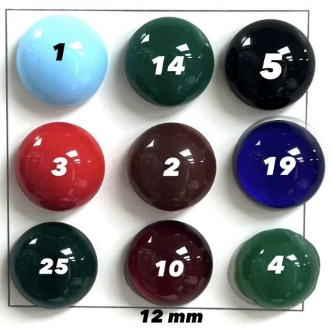 Kapşon Taş 12mm Yuvarlak - 500 ve 100 Adet - Renk Seçenekleri Mevcuttur