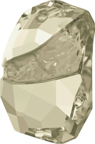 Swarovski 6191 Divine Rock 27mm Crystal Silver Shade (001SSHA) - Çok Kesimli Açık Gri Kolye Ucu