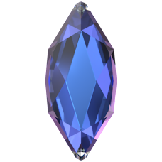 Swarovski 2201 Marquise 4x1,8mm Crystal Heilotrope (001HEL) F - İnce Mekik Şekilli Mor Mavi Mini Kristal Taş