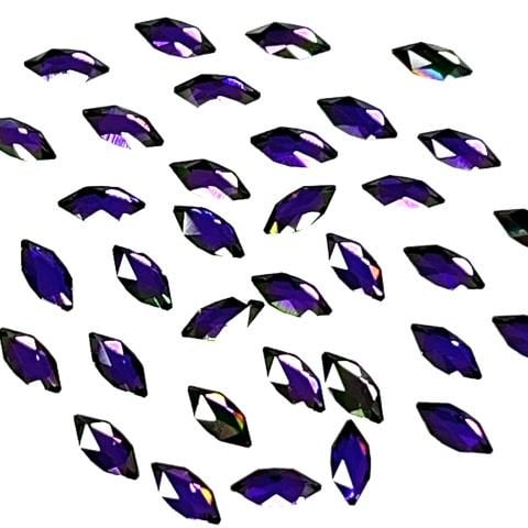 Swarovski 2201 Marquise 4x1,8mm Crystal Heilotrope (001HEL) F - İnce Mekik Şekilli Mor Mavi Mini Kristal Taş
