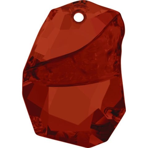 Swarovski 6191 Divine Rock 27mm Crystal Red Magma (001REDM) - Çok Kesimli Kırmızı Kolye Ucu