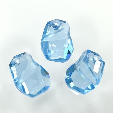 Swarovski 6191 Divine Rock 19mm Aquamarine (202) - Çok Kesimli Mavi Kolye Ucu
