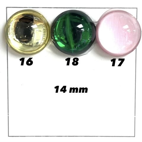 Kapşon Taş 14mm Yuvarlak - 10 veya 50 Adet - Renk Seçenekleri Mevcuttur