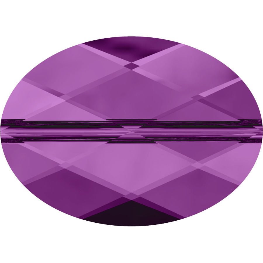 Swarovski 5050 Oval Boncuk 14x10mm Fuchsia (502) - Koyu Pembe Renkli Boncuk