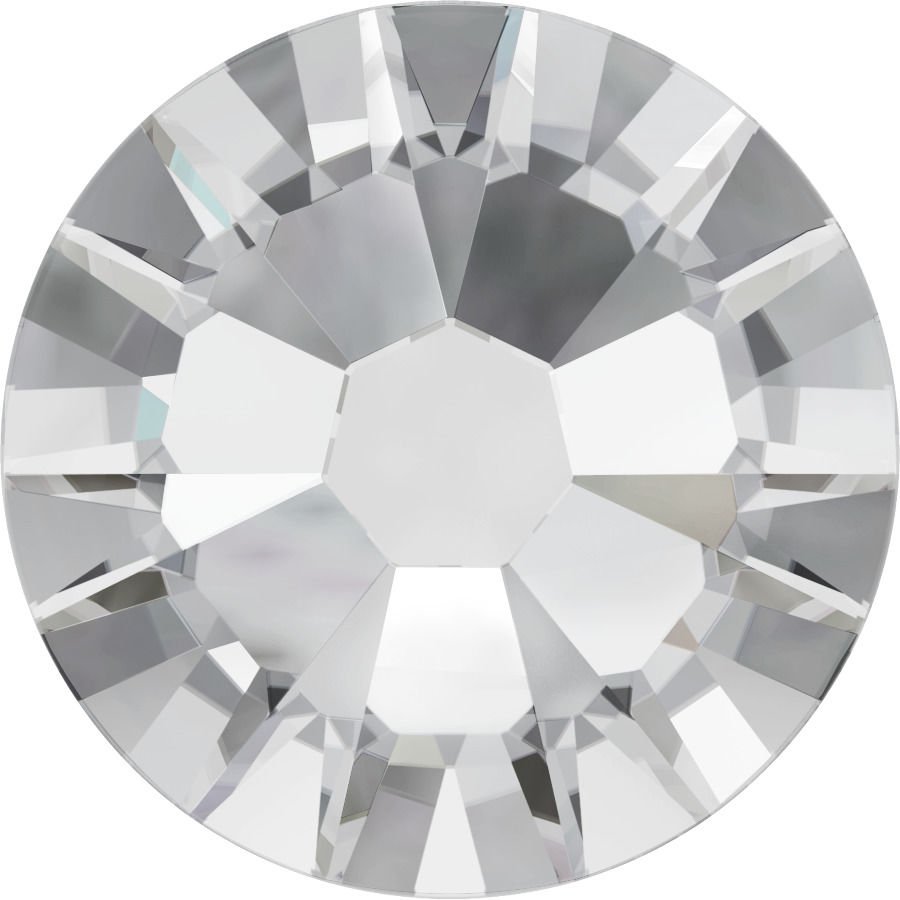 Swarovski 2058 Altı Düz SS10 Crystal (001) - Yuvarlak Beyaz Rengi Kristal Taş