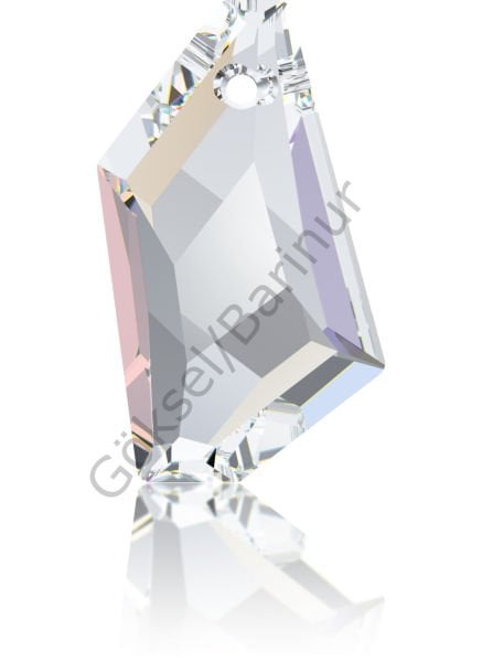 6670 24mm Crystal Aurore Boreale (001AB) - Janjan De-Art Kolye Ucu