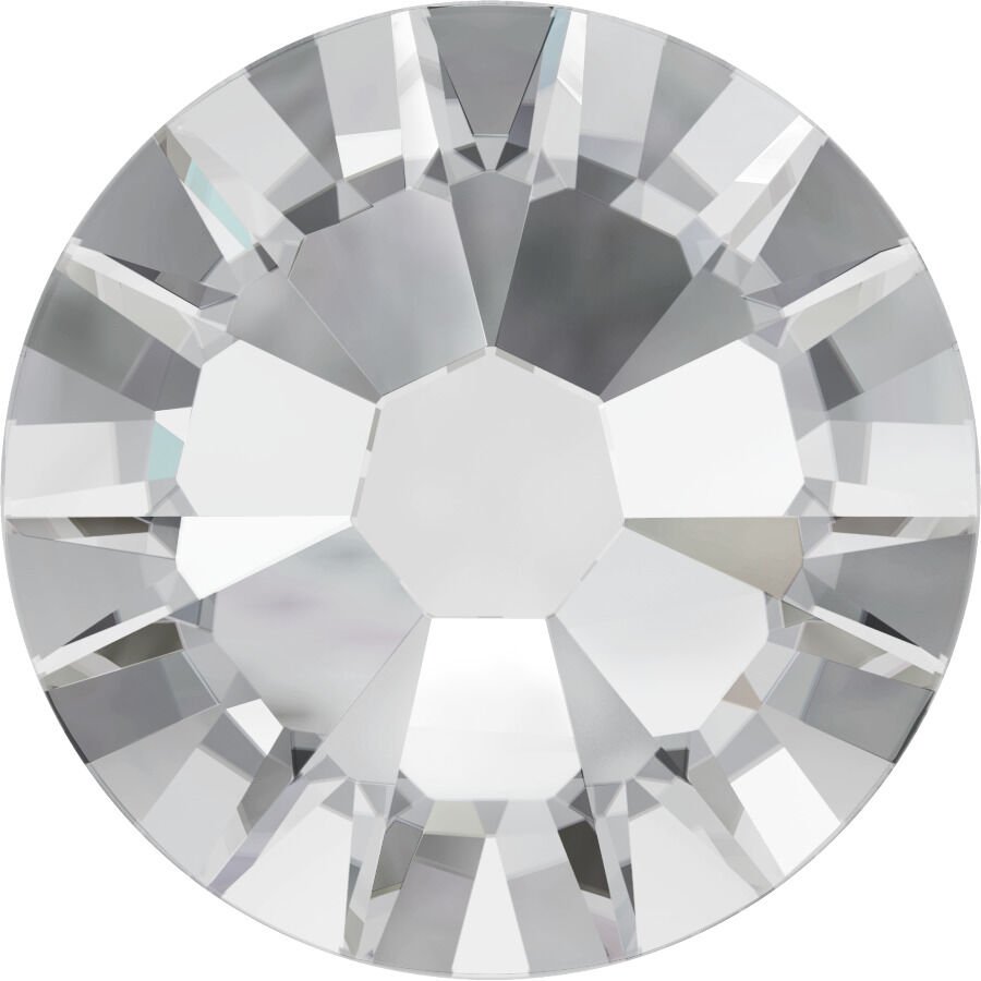 Swarovski 2058 Altı Düz SS8 Crystal (001) - Yuvarlak Beyaz Rengi Kristal Taş