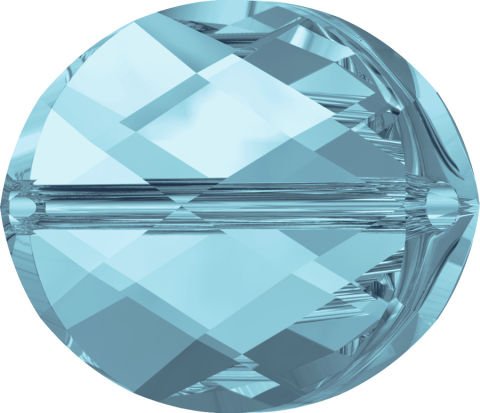 Swarovski 5050 Oval Boncuk 14x10mm Aquamarine (202) - Mavi Renkli Boncuk