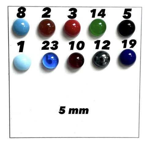 Kapşon Taş 5mm Yuvarlak - 500 veya 1000 Adet - Renk Seçenekleri Mevcuttur