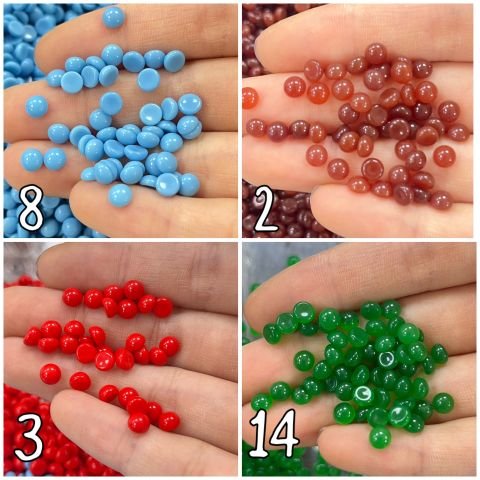 Kapşon Taş 5mm Yuvarlak - 500 veya 1000 Adet - Renk Seçenekleri Mevcuttur