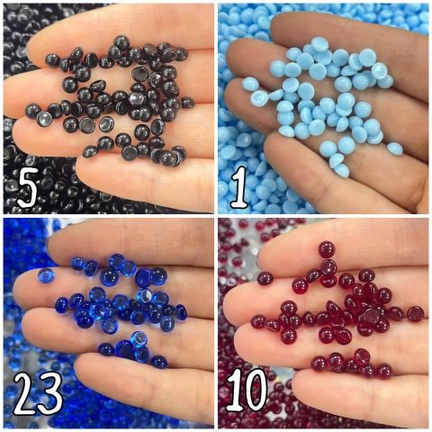 Kapşon Taş 5mm Yuvarlak - 500 veya 1000 Adet - Renk Seçenekleri Mevcuttur