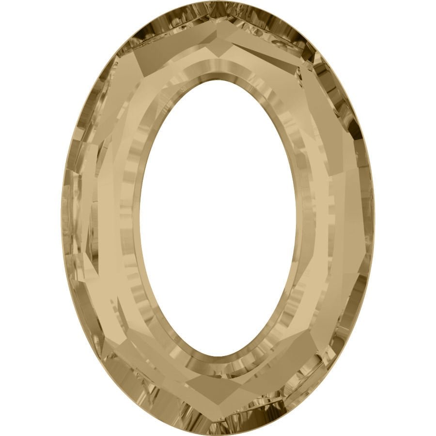 4137 15x11mm Crystal Golden Shadow (001GSHA) Gold Color Unfoiled