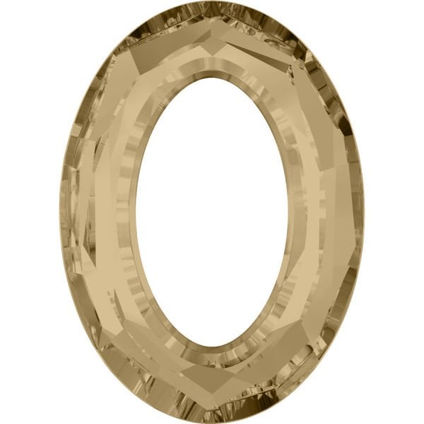 Swarovski 4137 Halka 15x11mm Crystal Golden Shadow (001GSHA) Altın Renk Foyasız