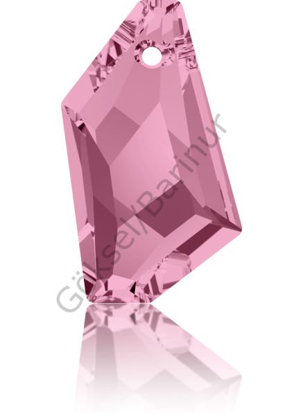 6670 18mm Light Rose  (223) - Toz Pembe De-Art Kolye Ucu